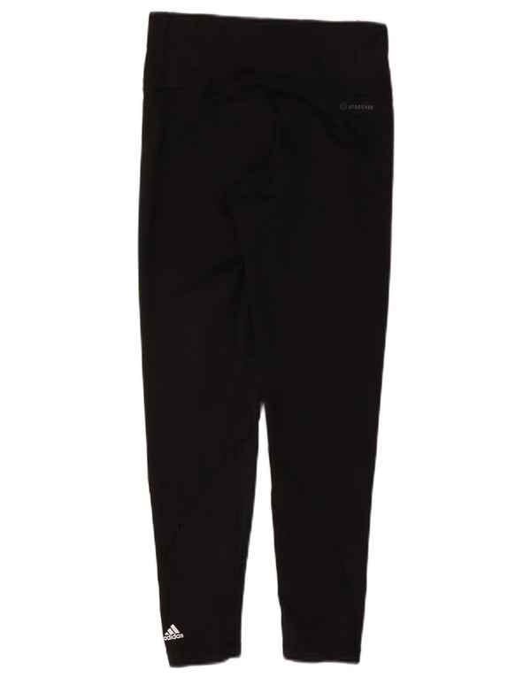 Adidas Damen Aeroready Leggings UK 12/14 Medium Schwarz