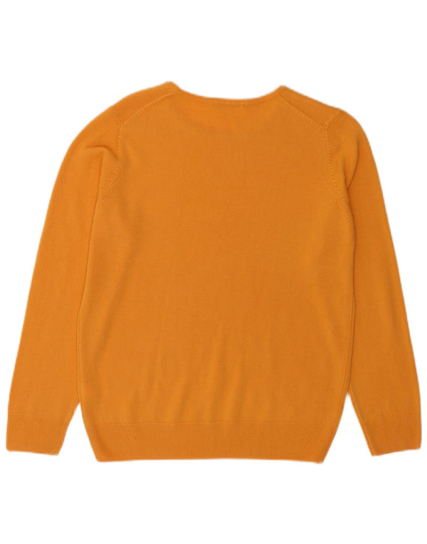 Marks & Spencer Damen-Pullover mit Rundhalsausschnitt, UK 12, Mittelorange, Acryl