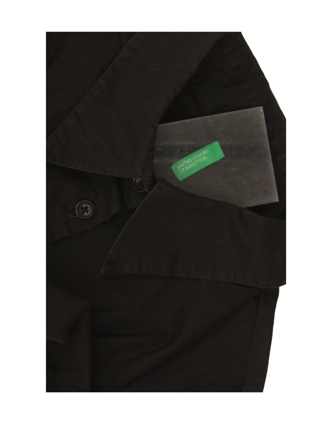 Benetton Damen Langarm-Shirt-Bodysuit UK 12 Medium Schwarz