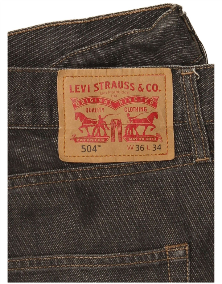 Levi's Herren 504 Straight Jeans W36 L34 Grau