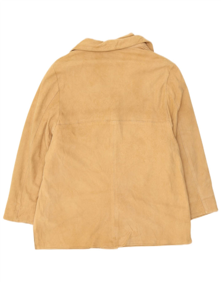 Vintage Damen Wildlederjacke IT 44 Medium Beige