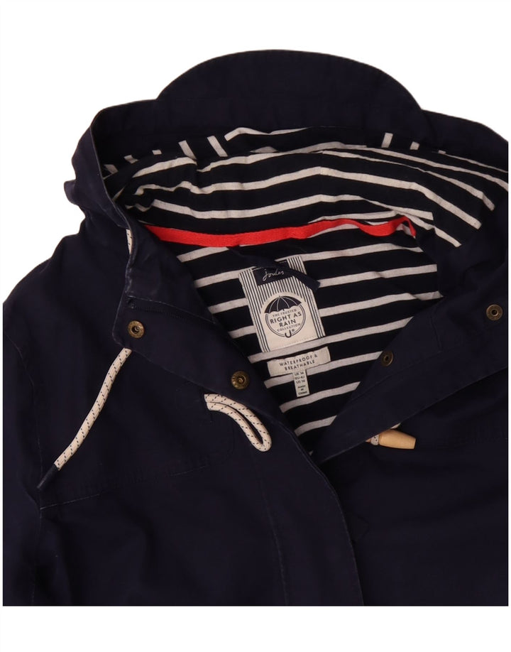 JOULES Damen-Regenmantel mit Kapuze, UK 14, Größe L, Marineblau, Polyester