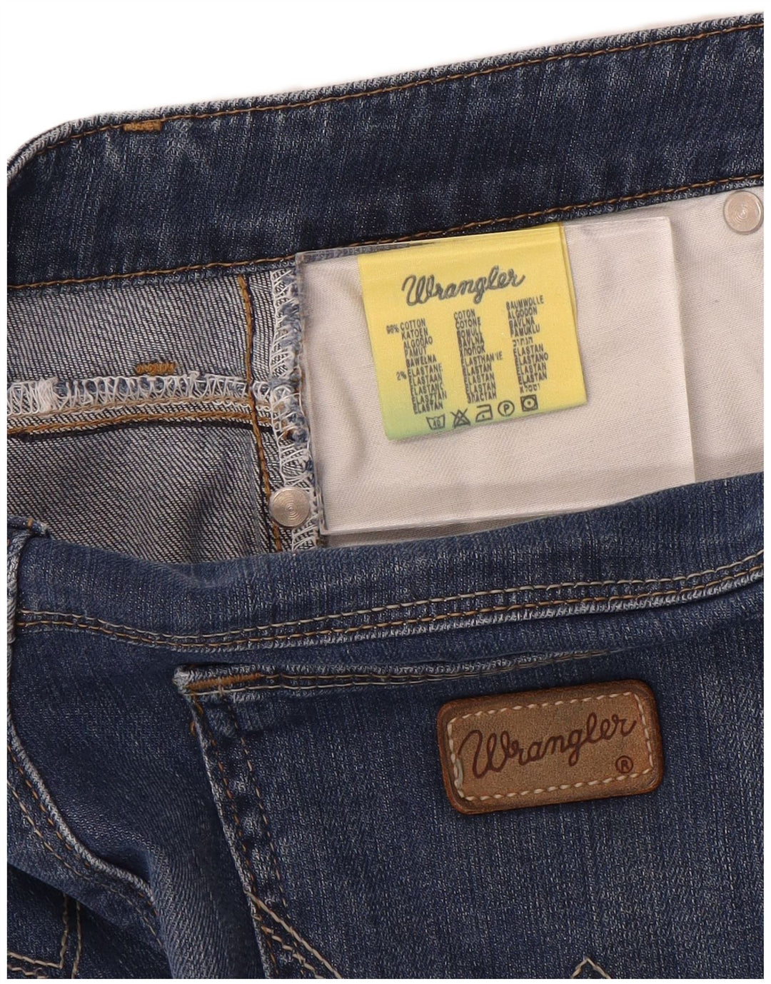 Wrangler Damen Curvy Bootcut Jeans W32 L30 Blaue Baumwolle
