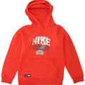 Nike Jungen-Pullover mit grafischem Kapuzenpullover, 10–11 Jahre, mittelrote Baumwolle