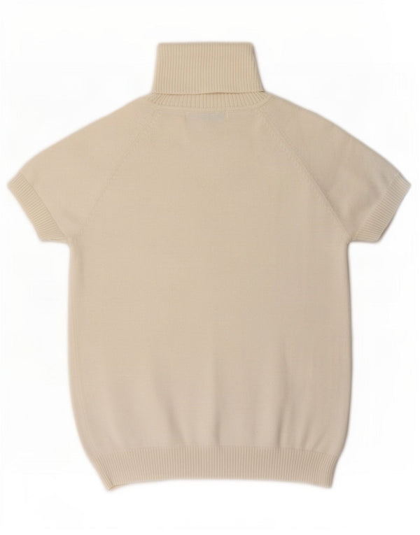 Kurzärmliger Rollkragenpullover von Zara für Damen, Gr. 40, Größe L, Offwhite