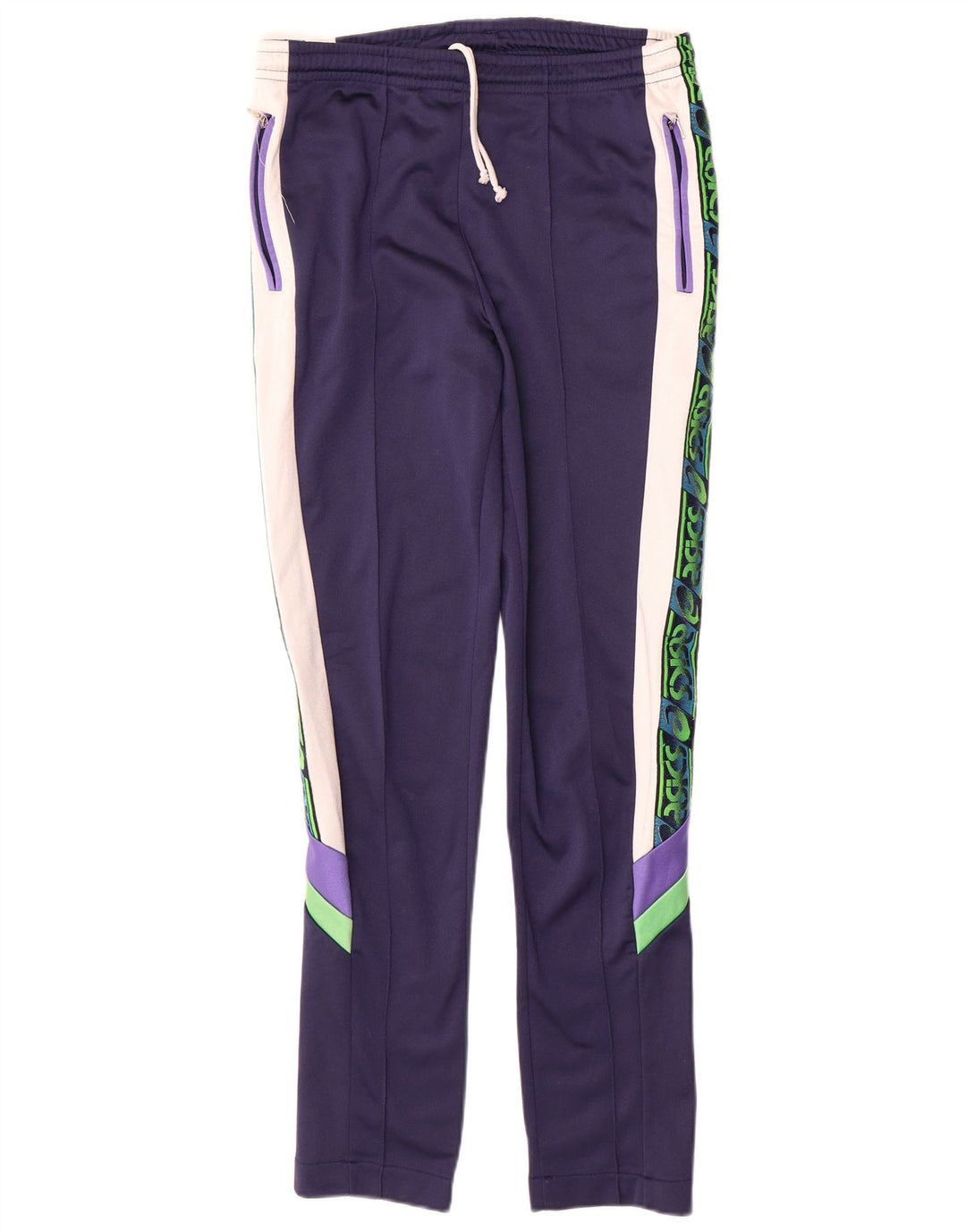 Asics Damen-Trainingsanzug, IT 46, groß, marineblau, Colourblock-Polyamid