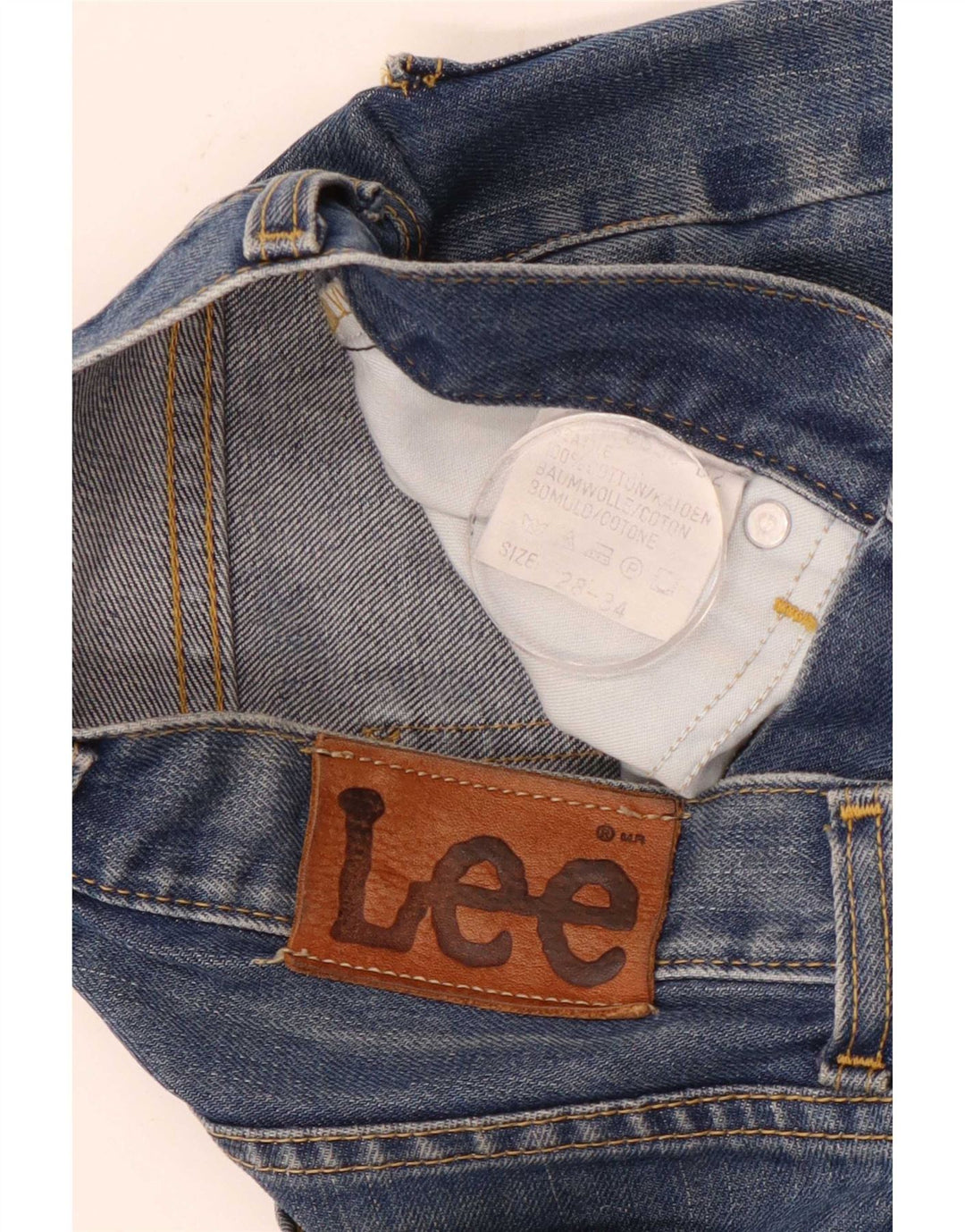Lee Herren Slim Jeans W28 L34 Blaue Baumwolle