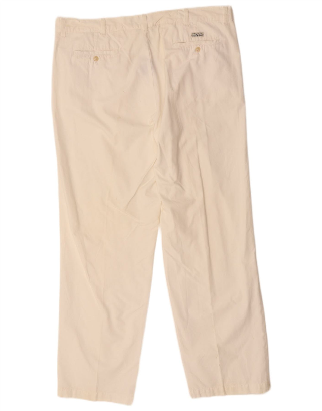 POLO RALPH LAUREN Gerade Chino-Hose für Herren, W42, L34, weiße Baumwolle
