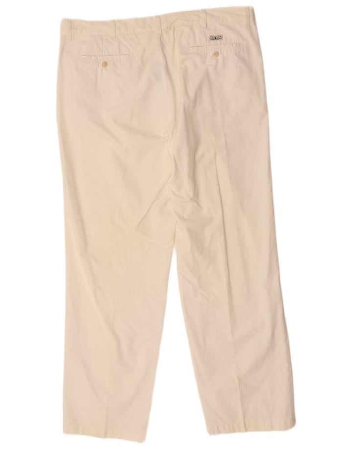 POLO RALPH LAUREN Gerade Chino-Hose für Herren, W42, L34, weiße Baumwolle