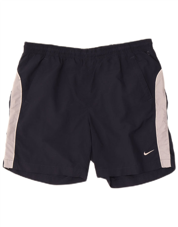 Nike Herren-Badeshorts, groß, marineblaues Colourblock-Nylon