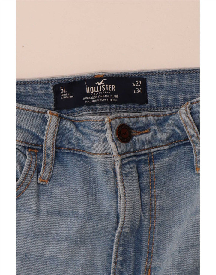 Hollister Damen Schlagjeans W27 L34 Blaue Baumwolle