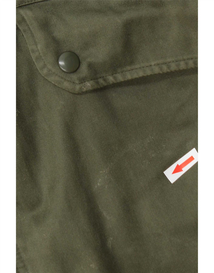 Vintage Herren Kapuzenparka Jacke UK 40 Groß Grün