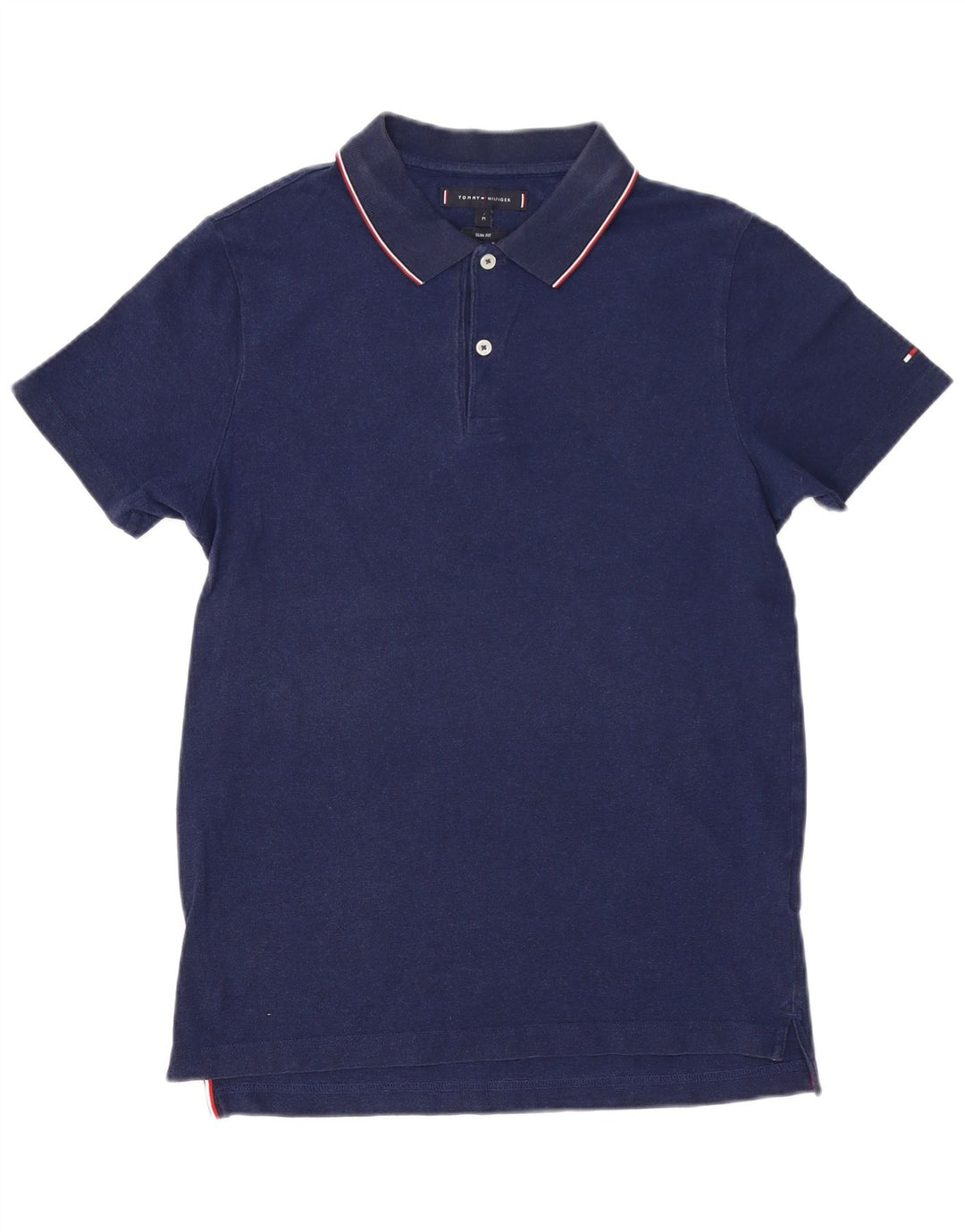 TOMMY HILFIGER Herren Slim Fit Poloshirt Mittelmarineblaue Baumwolle