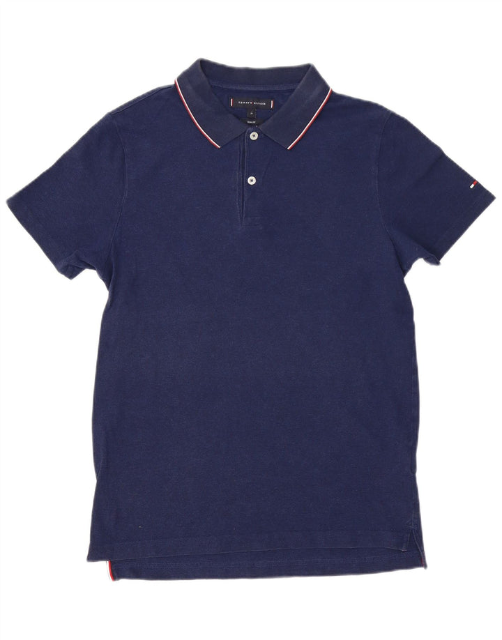 TOMMY HILFIGER Herren Slim Fit Poloshirt Mittelmarineblaue Baumwolle
