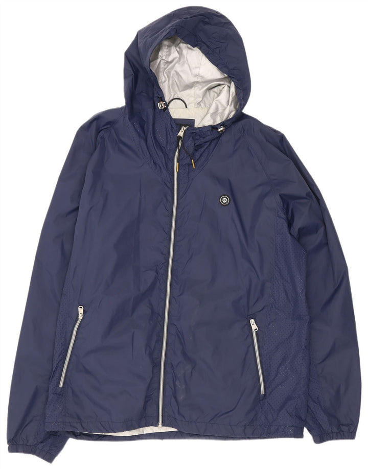 Jack & Jones Herren-Regenjacke mit Kapuze, UK 44 2XL, Marineblau