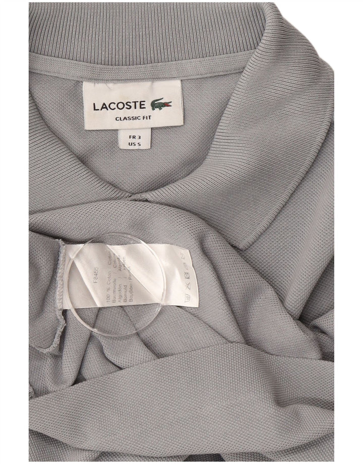 Lacoste Herren-Poloshirt mit klassischer Passform, Größe 3, klein, graue Baumwolle