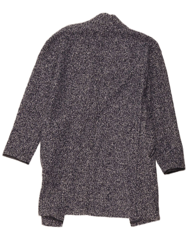 Marks & Spencer Offener Damenmantel UK 8 Small Marineblau meliertes Polyester