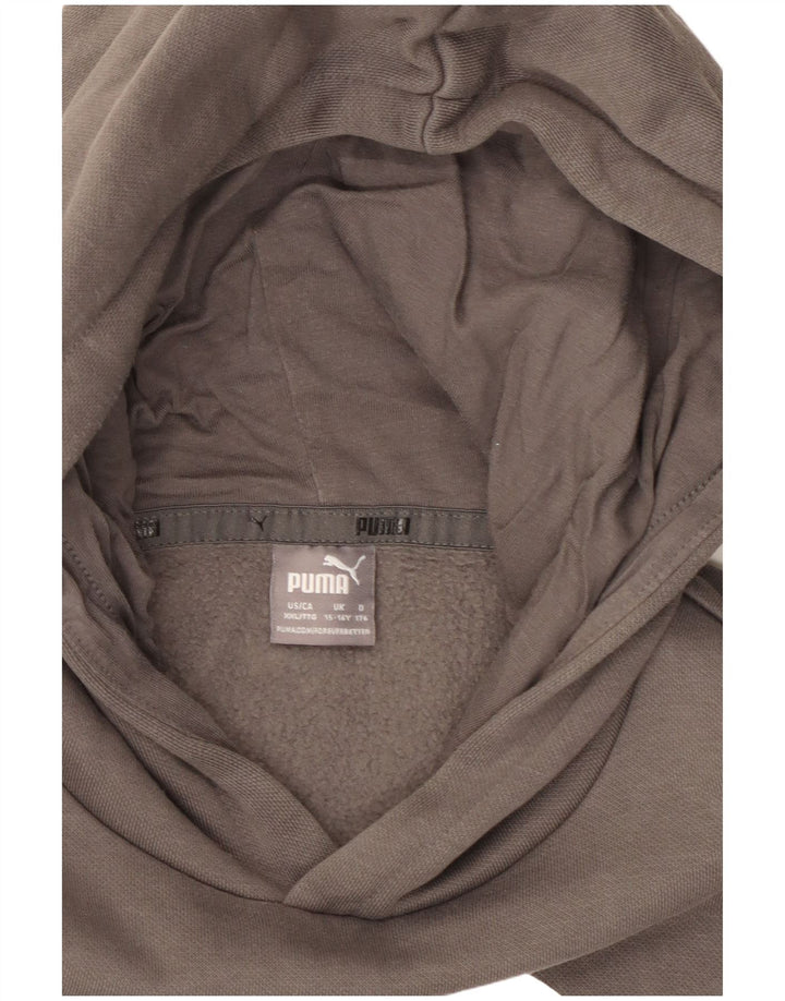 PUMA Jungen Graphic Hoodie Pullover 15–16 Jahre, graue Baumwolle