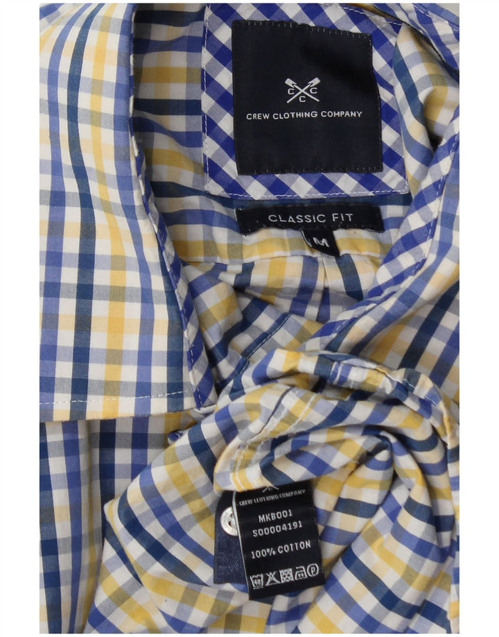 Crew Clothing Herren-Hemd mit klassischer Passform, mittelblau, kariert, Baumwolle