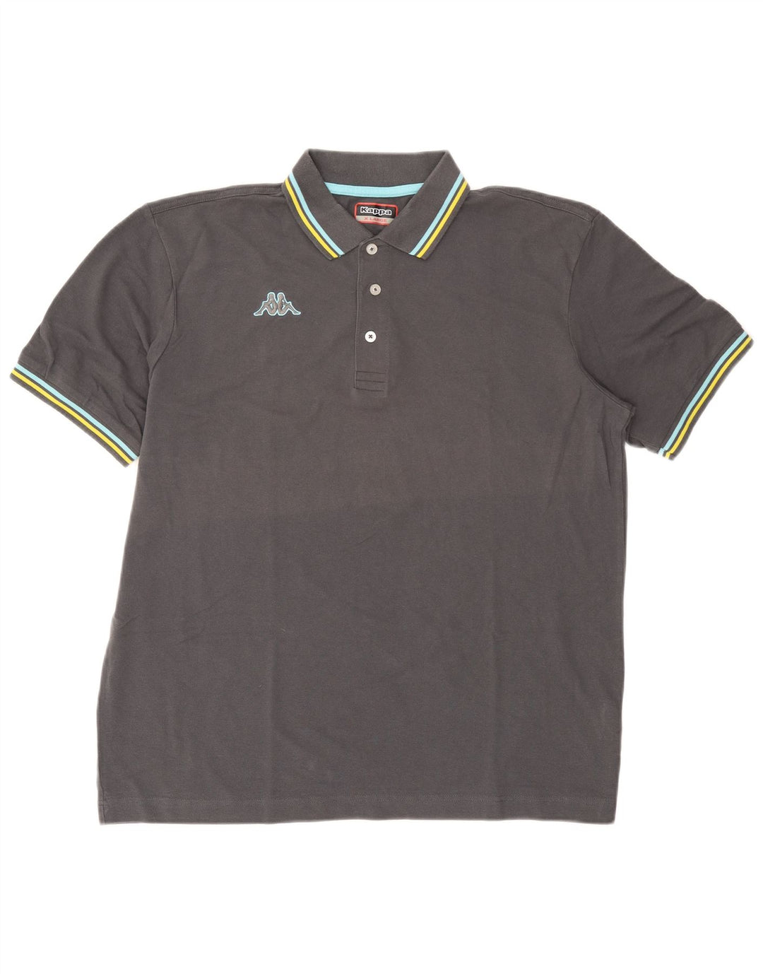 Kappa Herren Poloshirt XL Grau Baumwolle