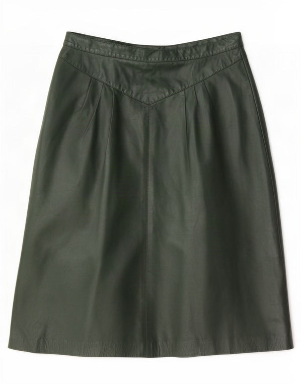 Vintage Damen Lederrock Medium W28 Grün