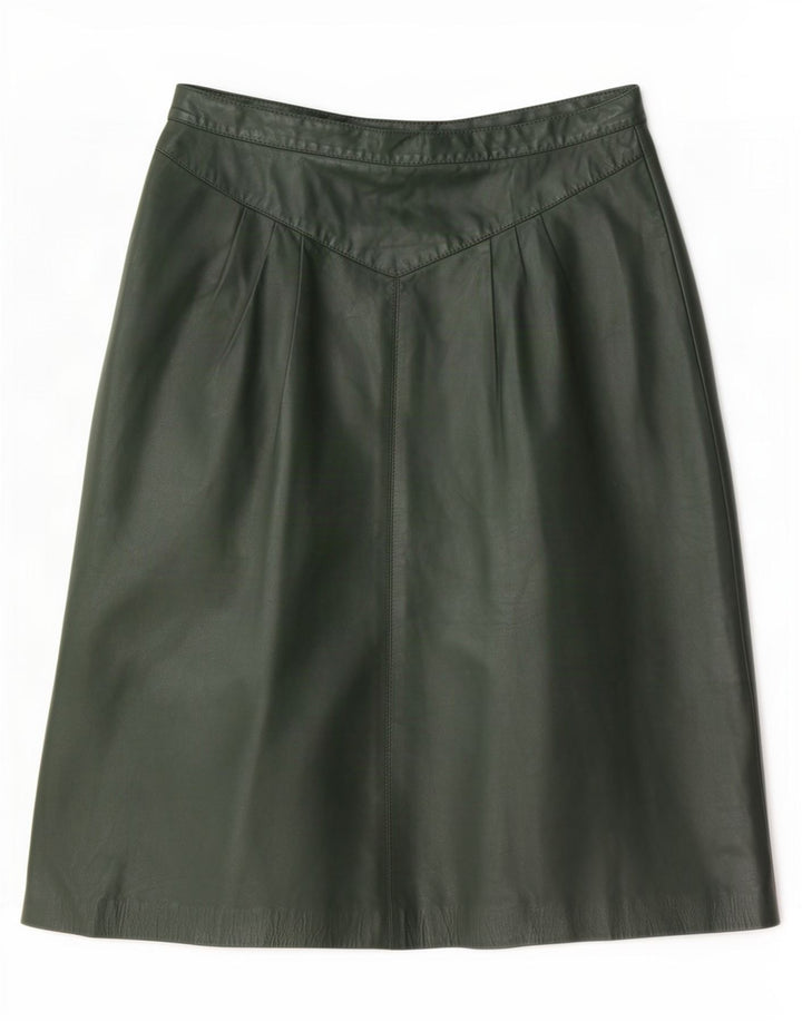 Vintage Damen Lederrock Medium W28 Grün