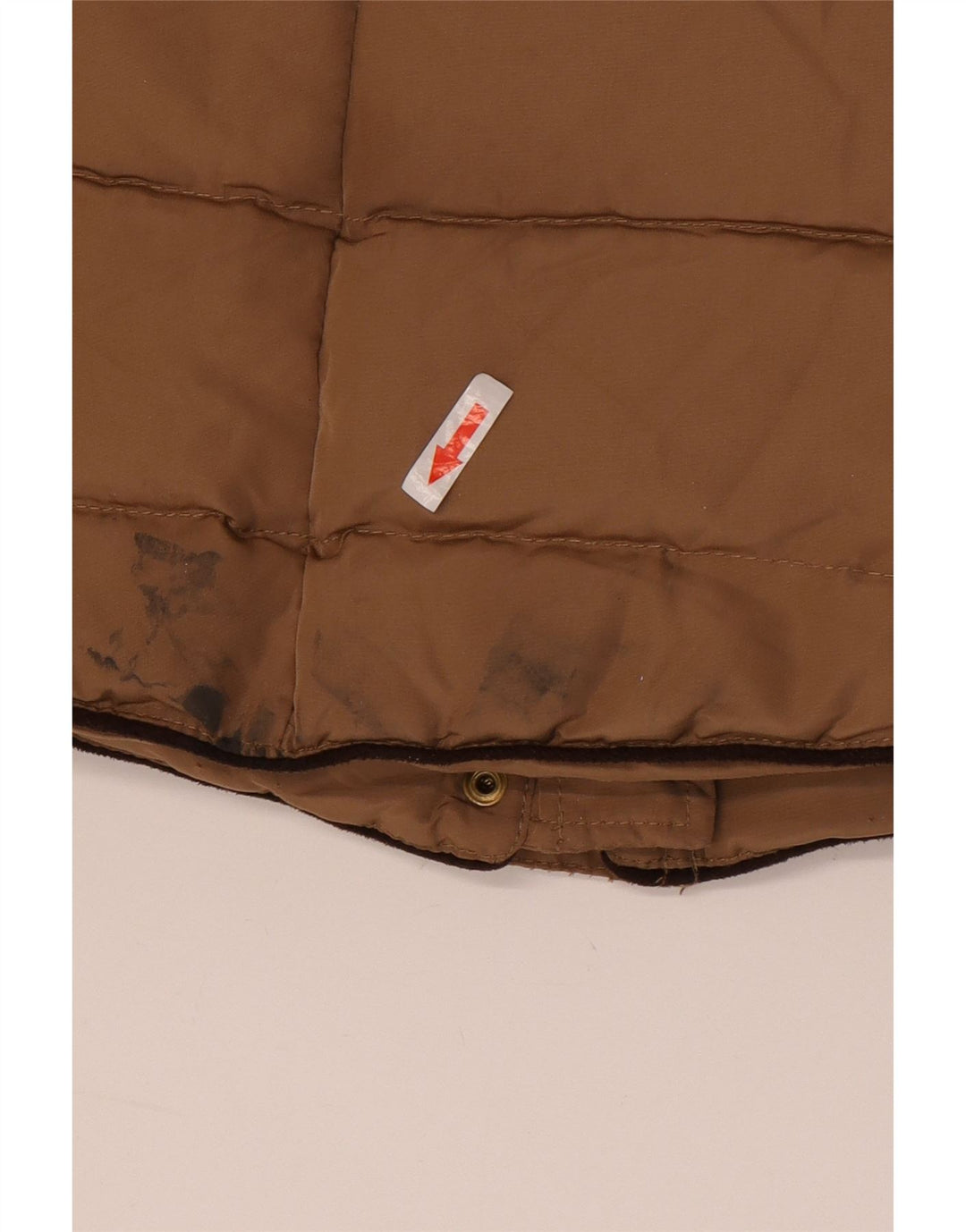 Zara Damen-Jacke mit Kapuze, gepolstert, Größe 44, Braun, Polyester