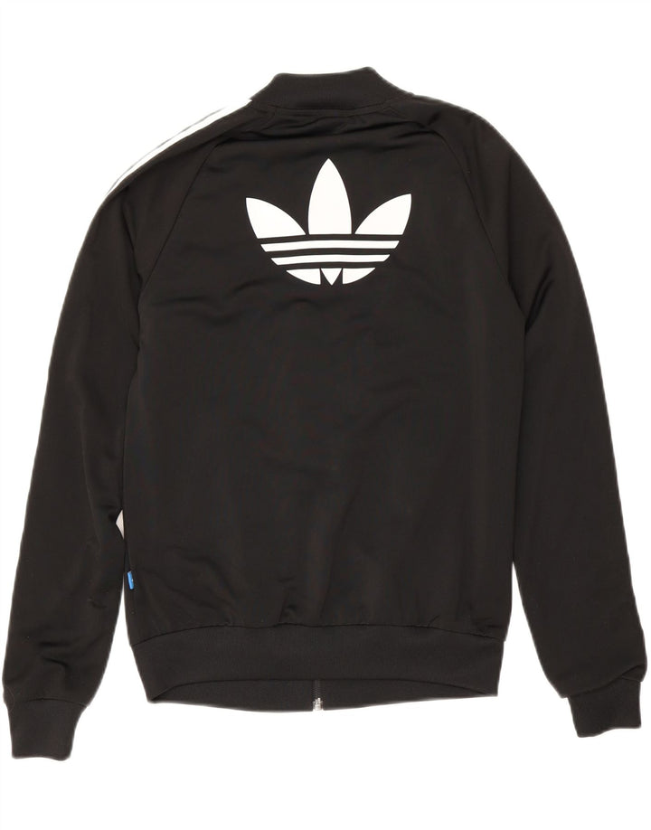 Adidas Damen Graphic Trainingsanzug Top Jacke UK 6 XS Schwarz Polyester