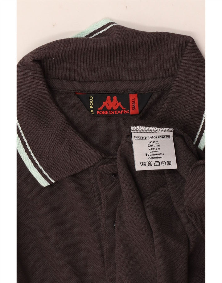 Kappa Herren-Poloshirt, kleine braune Baumwolle