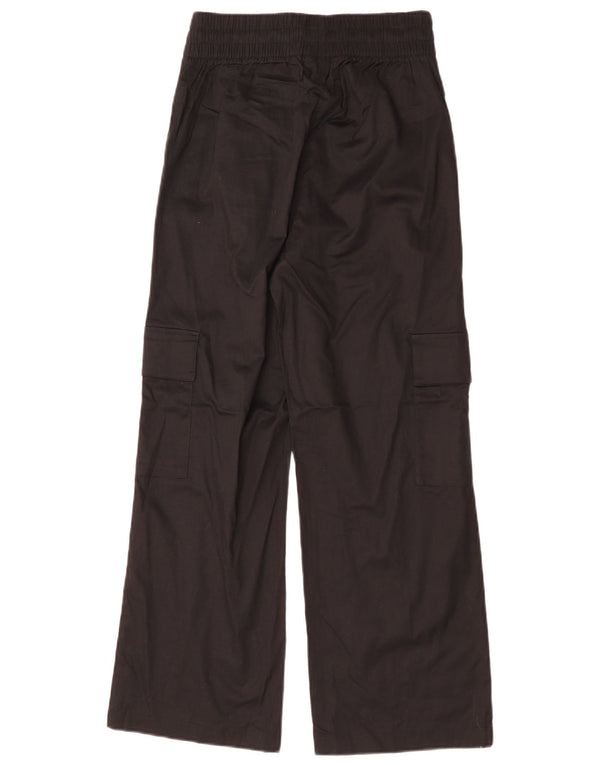 ADIDAS Damen Cargohose mit hoher Taille, UK 8/10, Größe S, W25, L28, Schwarz