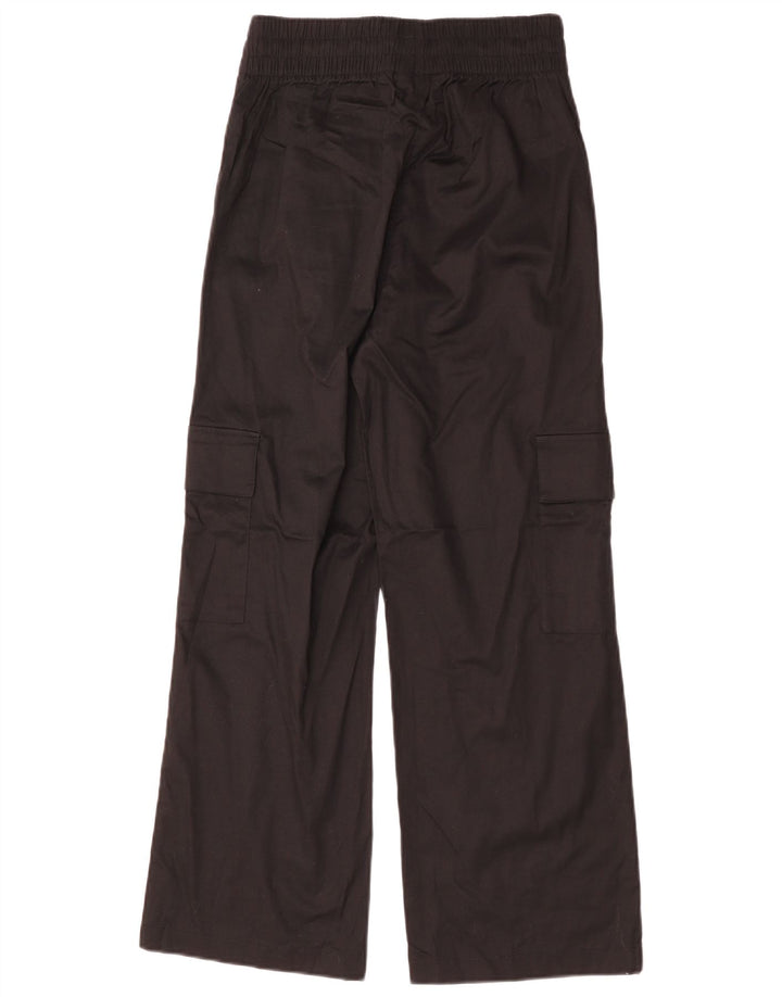 ADIDAS Damen Cargohose mit hoher Taille, UK 8/10, Größe S, W25, L28, Schwarz