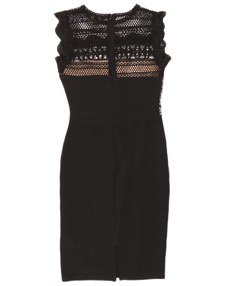 Lipsy Damen ärmelloses Etuikleid, Größe S, Schwarz, Polyester