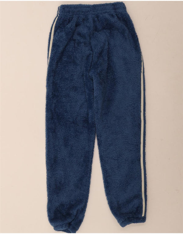 Adidas Damen Fleece-Trainingshose, Jogginghose, UK 4, XS, Blau, Polyester