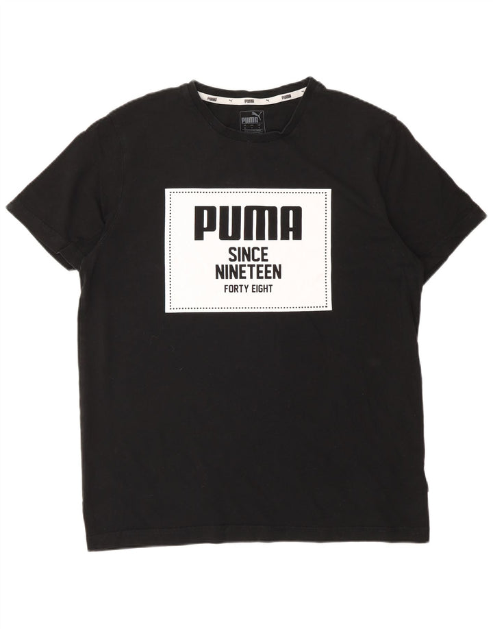 PUMA Herren Graphic T-Shirt Top Medium Schwarz