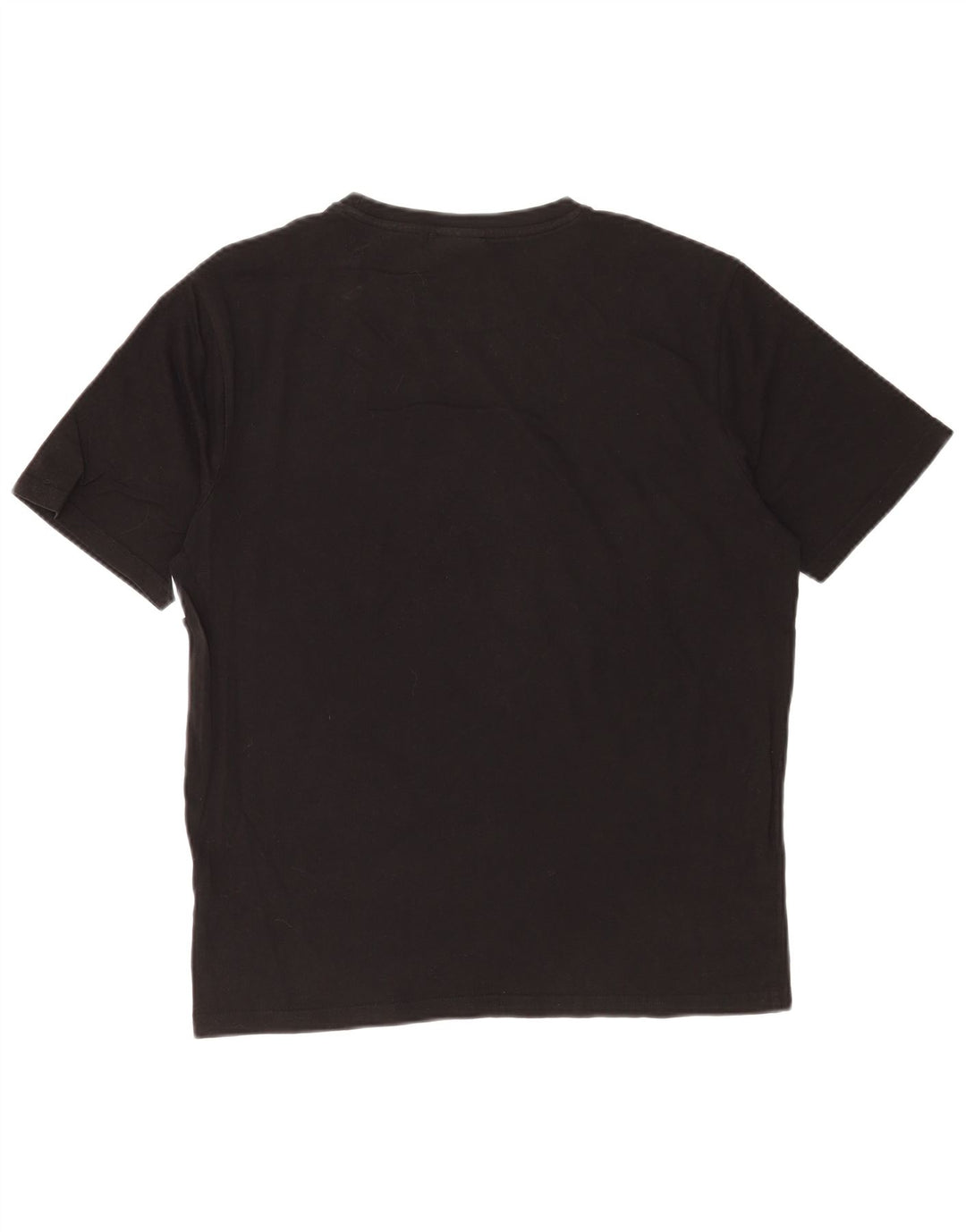 Ellesse Herren-Grafik-T-Shirt-Oberteil aus mittelschwarzer Colourblock-Baumwolle