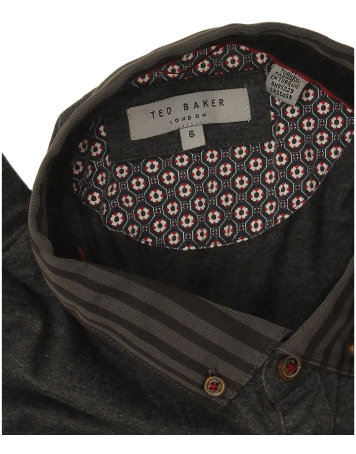 Ted Baker Herren-Poloshirt, Größe 6 2XL, graues Polyester