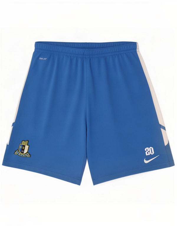 Nike Herren Sport Shorts Large Blue Colourblock Polyester