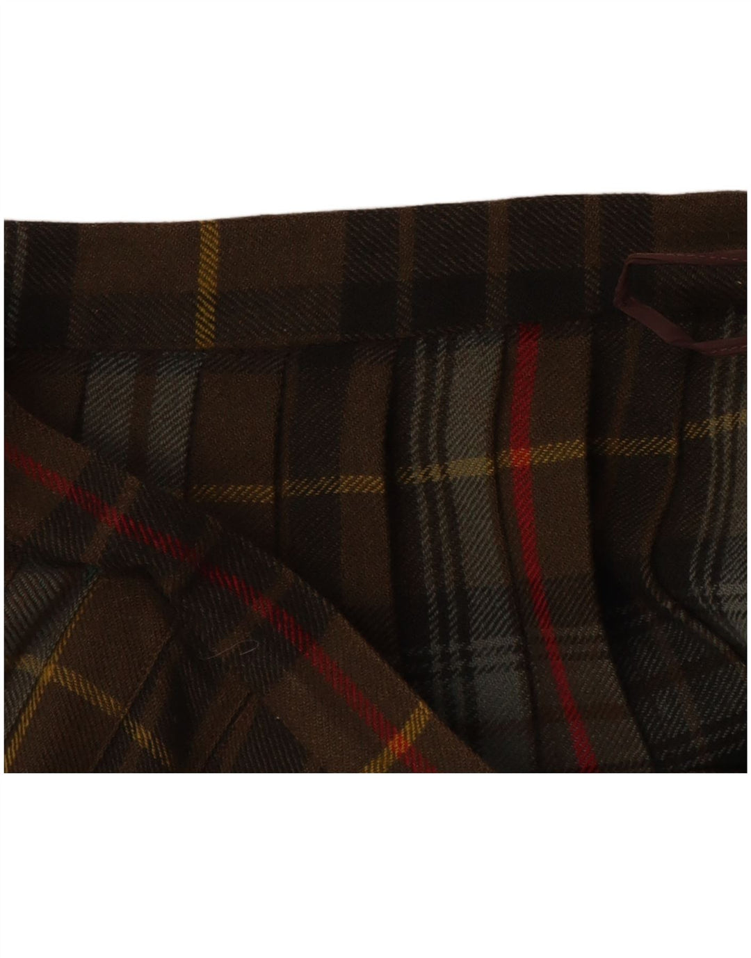 VINTAGE Damen Wickelrock W28 Medium Khaki Plaid