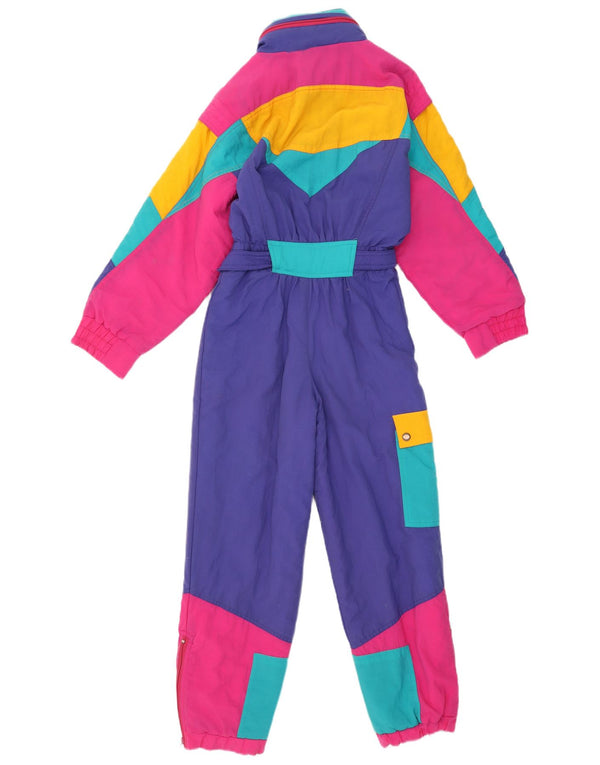 C&A Rodeo Skioverall mit Kapuze für Mädchen, 10–11 Jahre, mehrfarbig, Farbblock