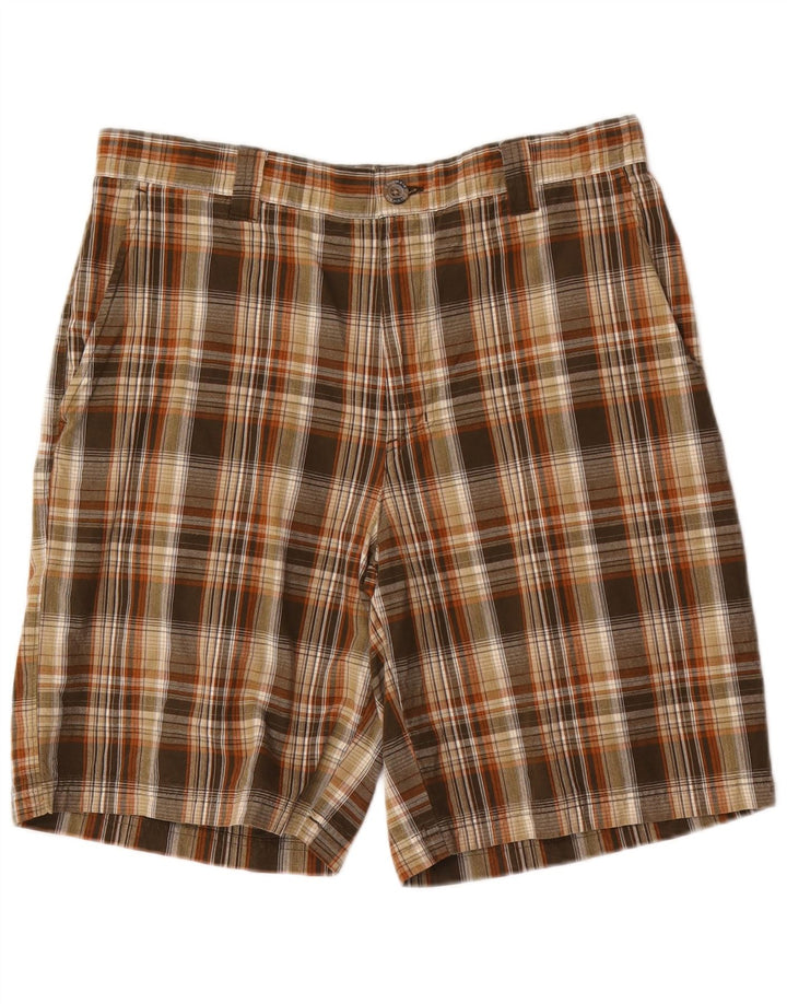 Columbia Herren-Chinoshorts W34, groß, braun kariert, Baumwolle