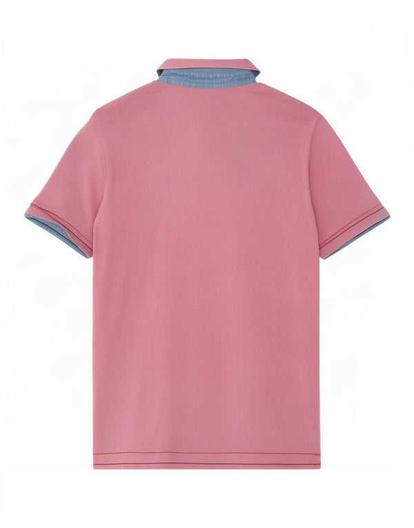 Trussardi Jeans Herren Poloshirt XL Rosa Baumwolle