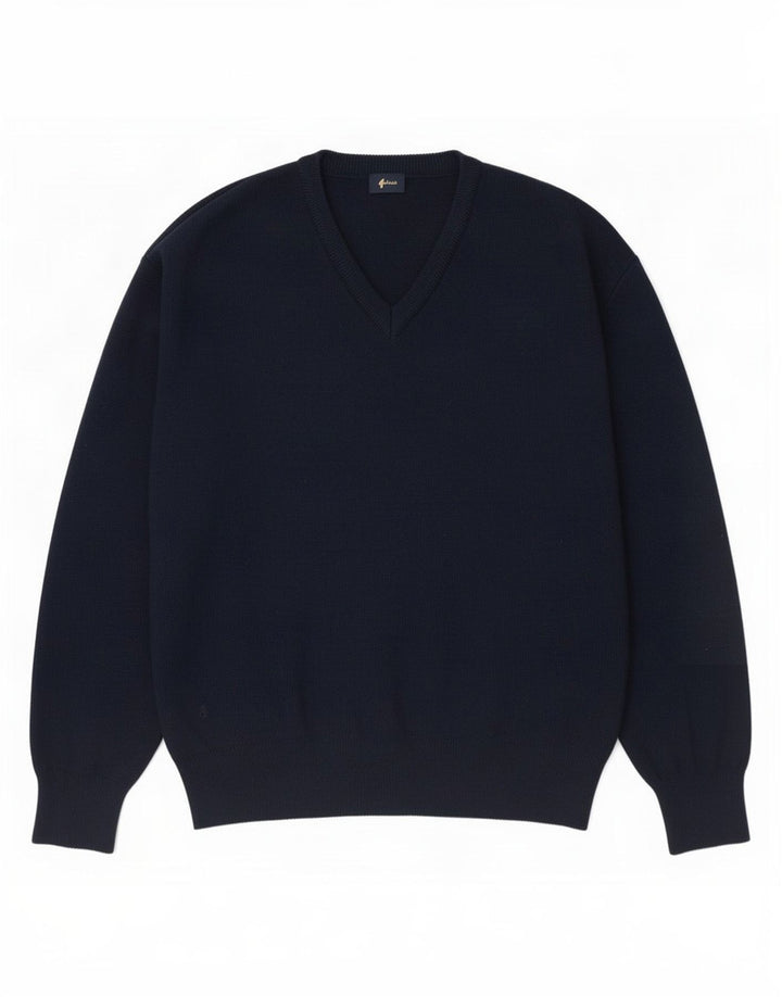Gabicci Herren-Pullover mit V-Ausschnitt, 2XL, marineblaue Wolle