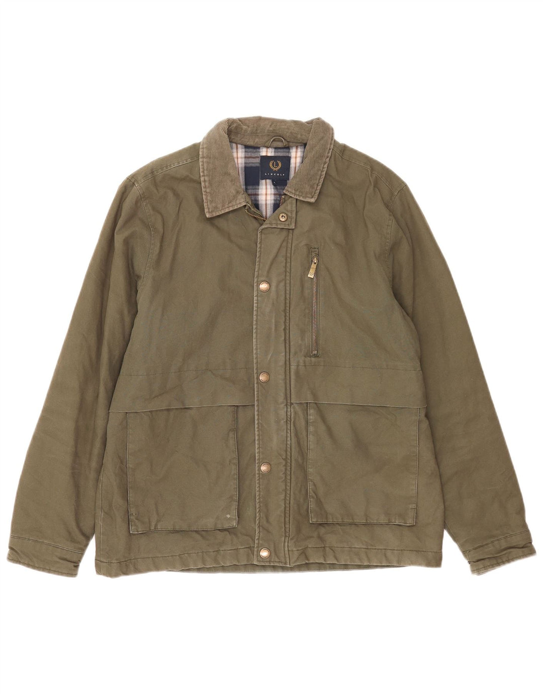 Lincoln Herren-Utility-Jacke, UK 40, große Khaki-Baumwolle