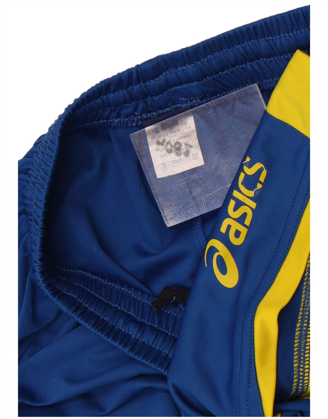 Asics Sportshorts für Jungen, 11–12 Jahre, groß, blaues Farbblock-Polyester