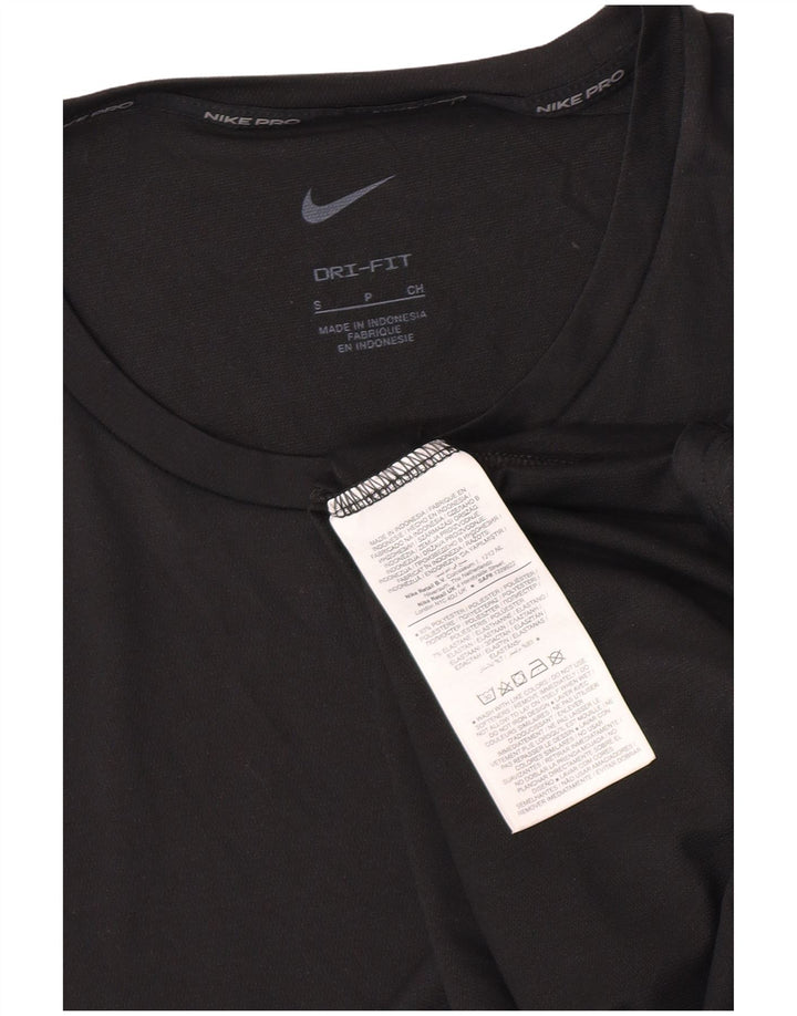 Nike Herren Dri Fit T-Shirt Top Small Schwarz Polyester