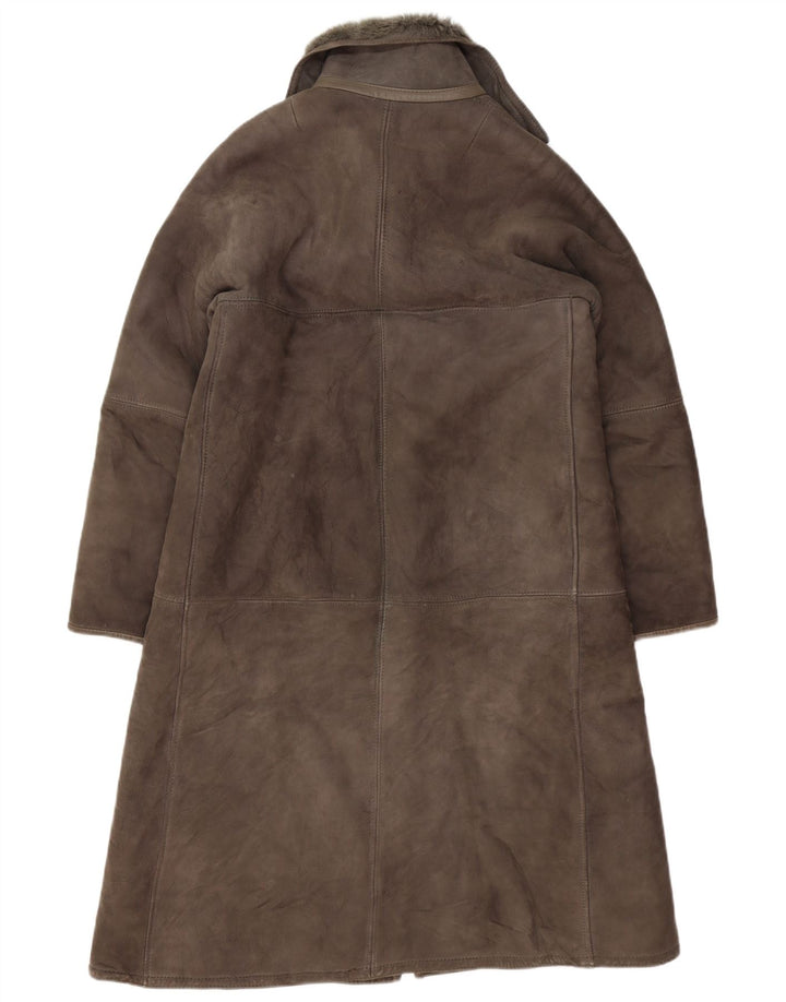 Vintage Damen Lammfellmantel IT 42 Mittelgraues Lammfell