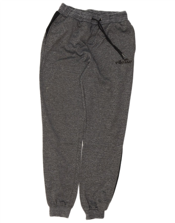 Ellesse Herren-Trainingshose, Jogginghose, mittelgraues Farbblock-Polyester