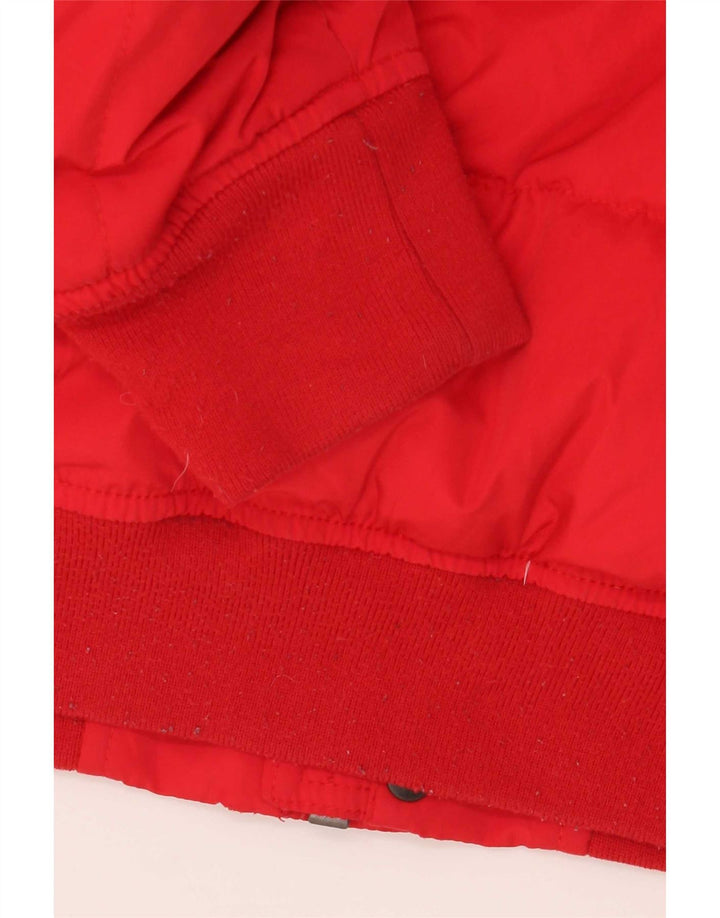 Canadiens Mädchen-Kapuzenjacke, gepolstert, 13–14 Jahre, rotes Polyester