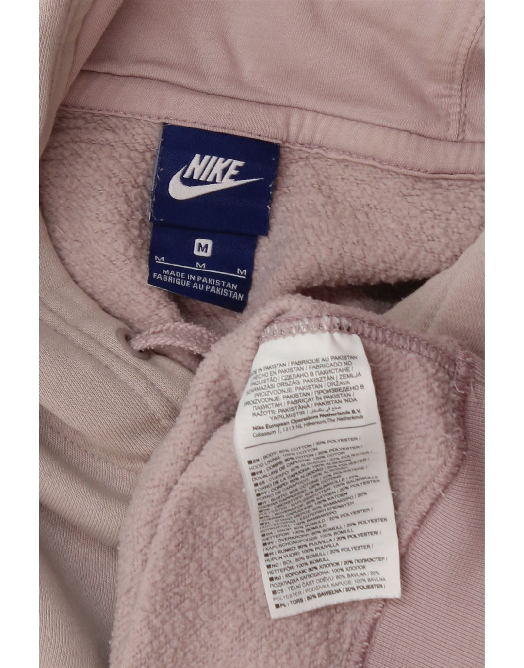 NIKE Mens Hoodie Jumper Medium Pink Cotton Vintage Nike and Second-Hand Nike from Messina Hembry 
