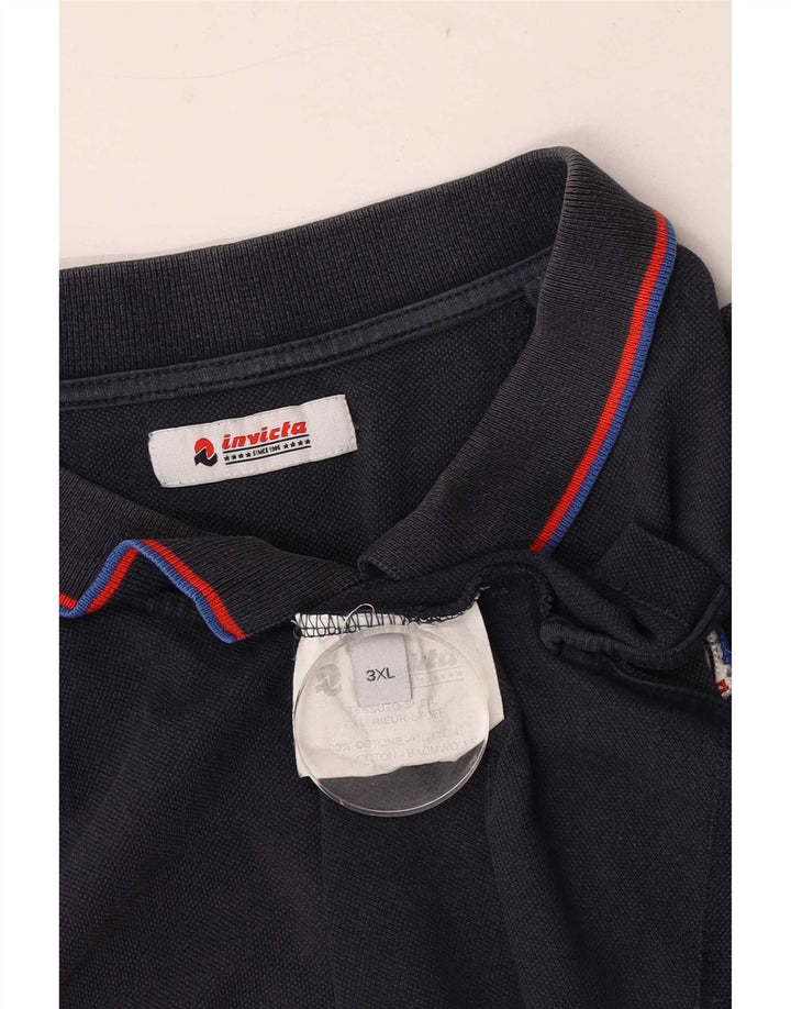 Invicta Herren Poloshirt 3XL Marineblau gestreift aus Baumwolle